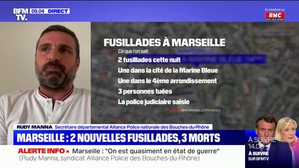 Fusillades à Marseille: "Tout laisse penser que ce sont des règlements de compte", selon le syndicat Alliance Police nationale