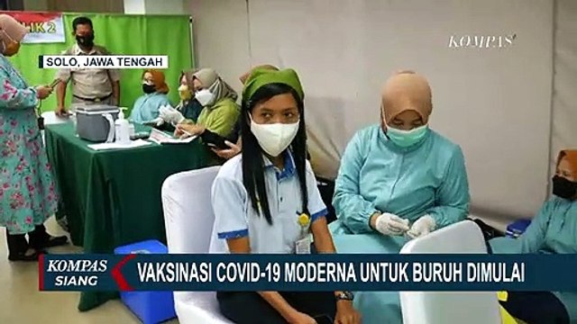 516 Buruh di Solo Dapat Suntikan Dosis Pertama Vaksin Moderna