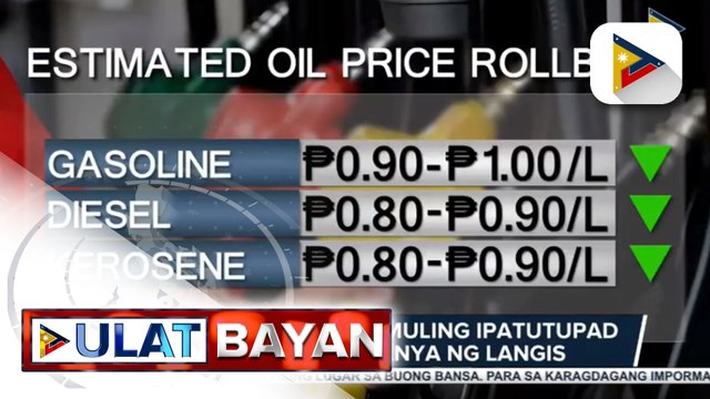 Oil price rollback, muling ipatutupad ng ilang kumpanya ng langis sa papasok na linggo