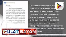 MWSS, inatasan ang water concessionaires na suspindihin ang kanilang disconnection activities; Meralco, nagsuspinde pa rin