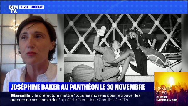 Joséphine Baker au Panthéon: la membre du collectif Osez Joséphine Baker Jennifer Guesdon estime qu'elle est une allégorie de la nation