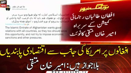 US economic sanctions on Afghans are unjustified: Amir Khan Muttaqi