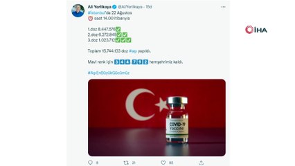 İstanbul Valisi Ali Yerlikaya:” Mavi renk için 344 bin 792 hemşerimiz kaldı'
