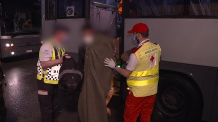 Arrivée des premiers rapatriés d'Afghanistan à Peutie