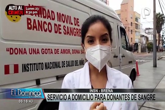 INSN Breña: realizan campaña de donación de sangre a domicilio