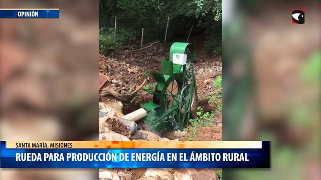 Rueda para producción de energía en el ámbito rural Santa María, Misiones