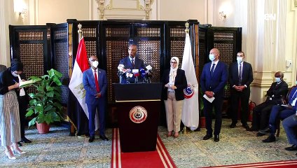 المؤتمر الصحفي لوزيرة الصحة ونظيرها الجيبوتي لبحث الخطوات التنفيذية لإنشاء المستشفى المصري بجيبوتي