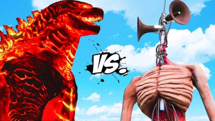 Fire Godzilla V/S Sirehead Mega Fight In (GTAV)