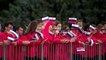 Le drapeau tricolore à la fête en Russie