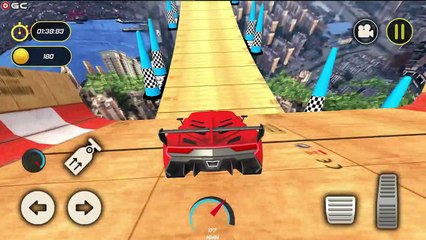 Above City Car Driving Simulator / High Ramp vs Red Sports Car / Android GamePlay