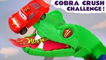 Pixar Cars 3 Lightning McQueen in Hot Wheels Snake Cobra Toy Cars Race in this Funling Race Competition Video for Kids by Kid Friendly Family Channel Toy Trains 4U
