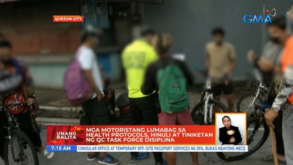 Mga motoristang lumabag sa health protocols, hinuli at tiniketan ng QC Task Force Disiplina | UB
