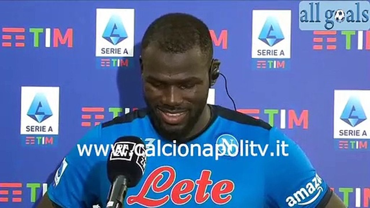 Napoli-Venezia 2-0 22/8/21 intervista dopo gara Kalidou Koulibaly