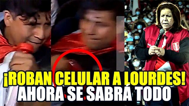 R0BAN CELULAR A LOURDES FLORES EN MITIN, EN ESE MOMENTO LULU SINTIÓ EL VERDADERO TERR0R