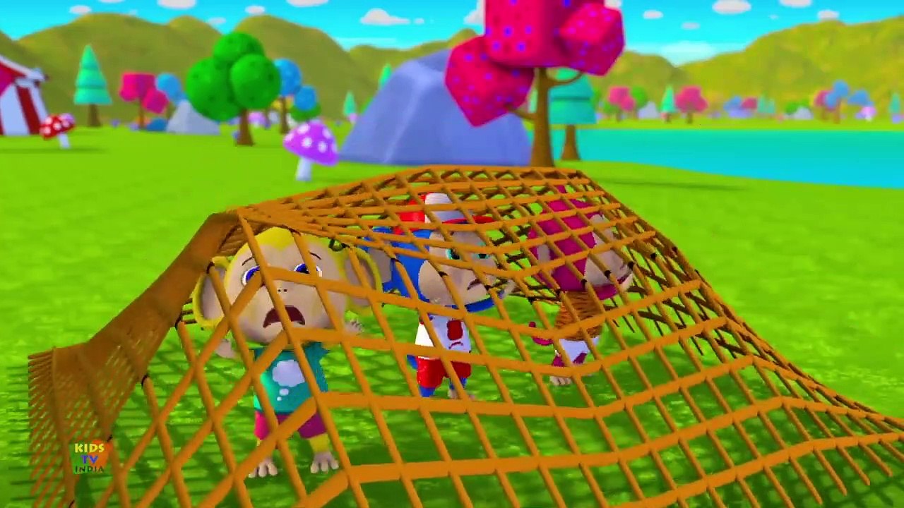Panch Pyaare Bandar _ Five Little Monkeys In Hindi _ Kids Rhymes _ Uppar Pankha Chalta Hai