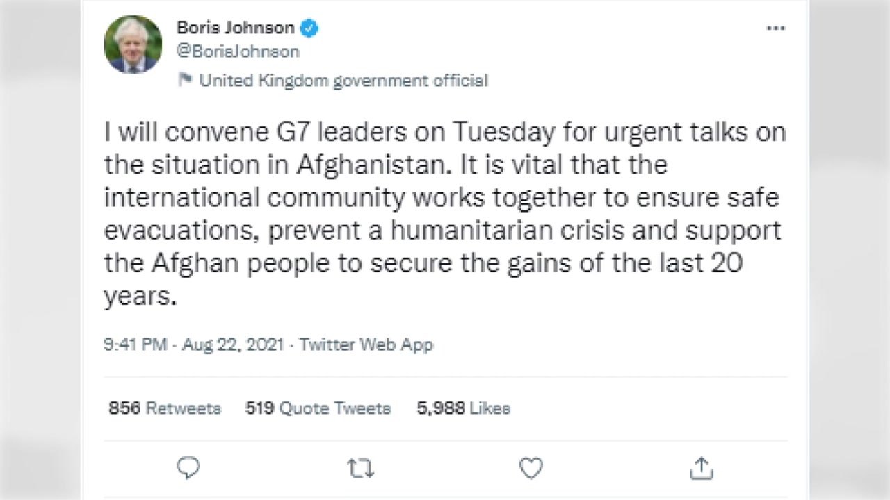 G7, 내일 '아프간 사태' 정상회의...탈레반 제재 추진 / YTN