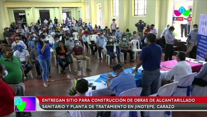 Entregan sitio para construcción de obras de alcantarillado y planta de tratamiento en Jinotepe