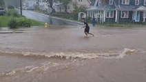 Powerful wind and rain pound Connecticut amid Henri