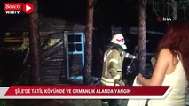 Şile’de yangın paniği: Kampçıların yaktığı ateş önce bunglow eve daha sonra ormanlık alana sıçradı