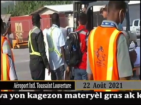 Gouvènman resevwa yon kagezon materyèl pou pote asistans bay viktim tranbleman tè 14 dawout pase a.