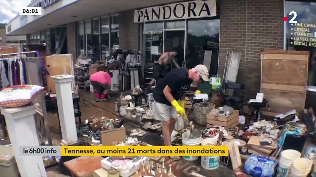 USA - Les inondations catastrophiques dans le Tennessee ont fait au moins 21 morts et des dizaines de disparus selon les autorités