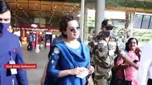 Kangana Ranaut Spotted At Airport Returns After Completing The Shooting Of 'Dhaakad'