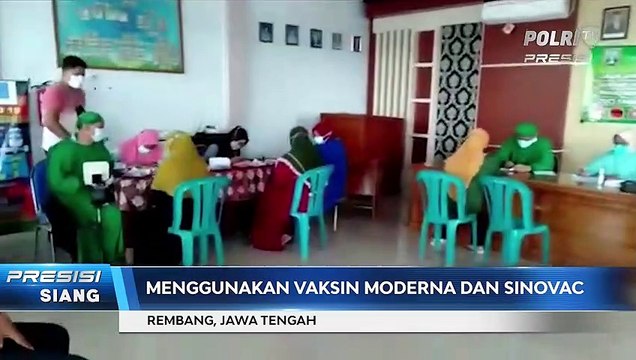 Polres Rembang Gelar Vaksinasi Massal di Puskesmas Sale