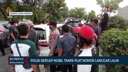 Polsi Sergap Pengemudi Mobil Tanpa Plat Nomor Langgar Lalu Lintas