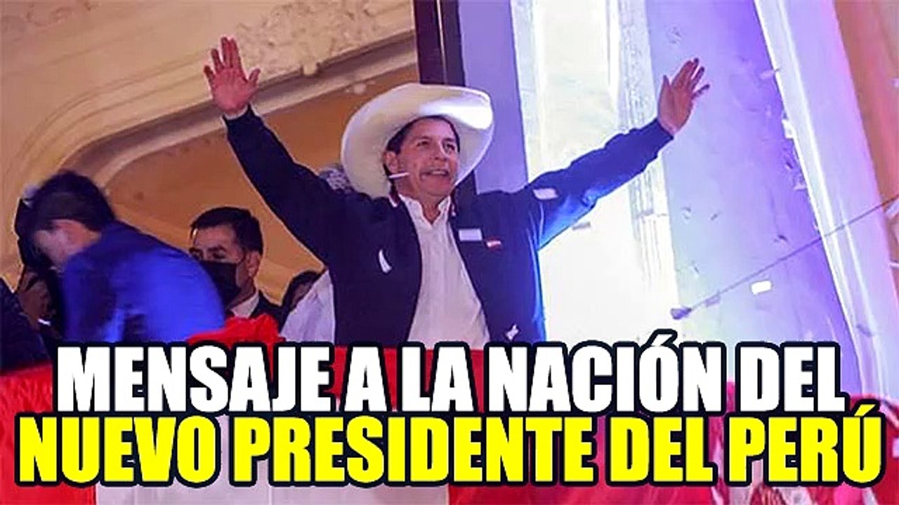 PEDRO CASTILLO TRAS PROCLAMACIÓN: ¡GRACIAS PUEBLO PERUANO POR ESTE HISTÓRICO TRIUNFO!