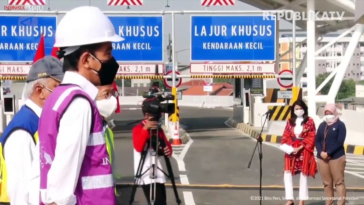 Jokowi Resmikan Jalan Tol Segmen Kelapa Gading-Pulo Gebang