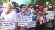 Afghans protests outside UNHRC refugees office in Delhi