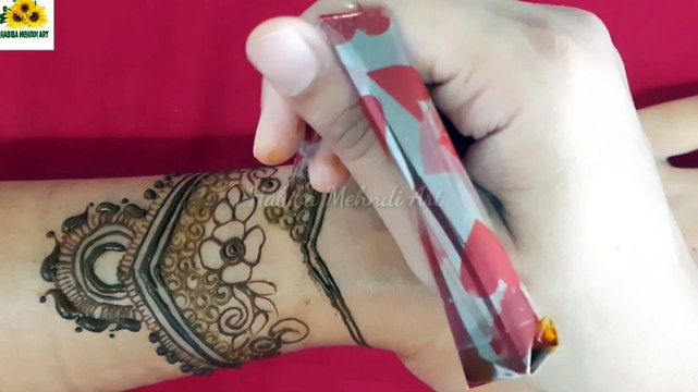 mandala mehndi design / flower henna mehndi design / front hand arebic mehndi / mehndi for beginners / मंडला मेहंदी आसान design -uniqe heavy mandala henna mehndi design for beginnershabiba mehndi art