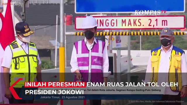 Jokowi Bersama Anies Resmikan Tol Kelapa Gading-Pulo Gebang
