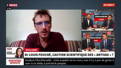 Vaccinations - Le très contesté Louis Fouché dans « Morandini Live »: « J’ai l’impression d’être invité dans un dîner de con ! » - VIDEO