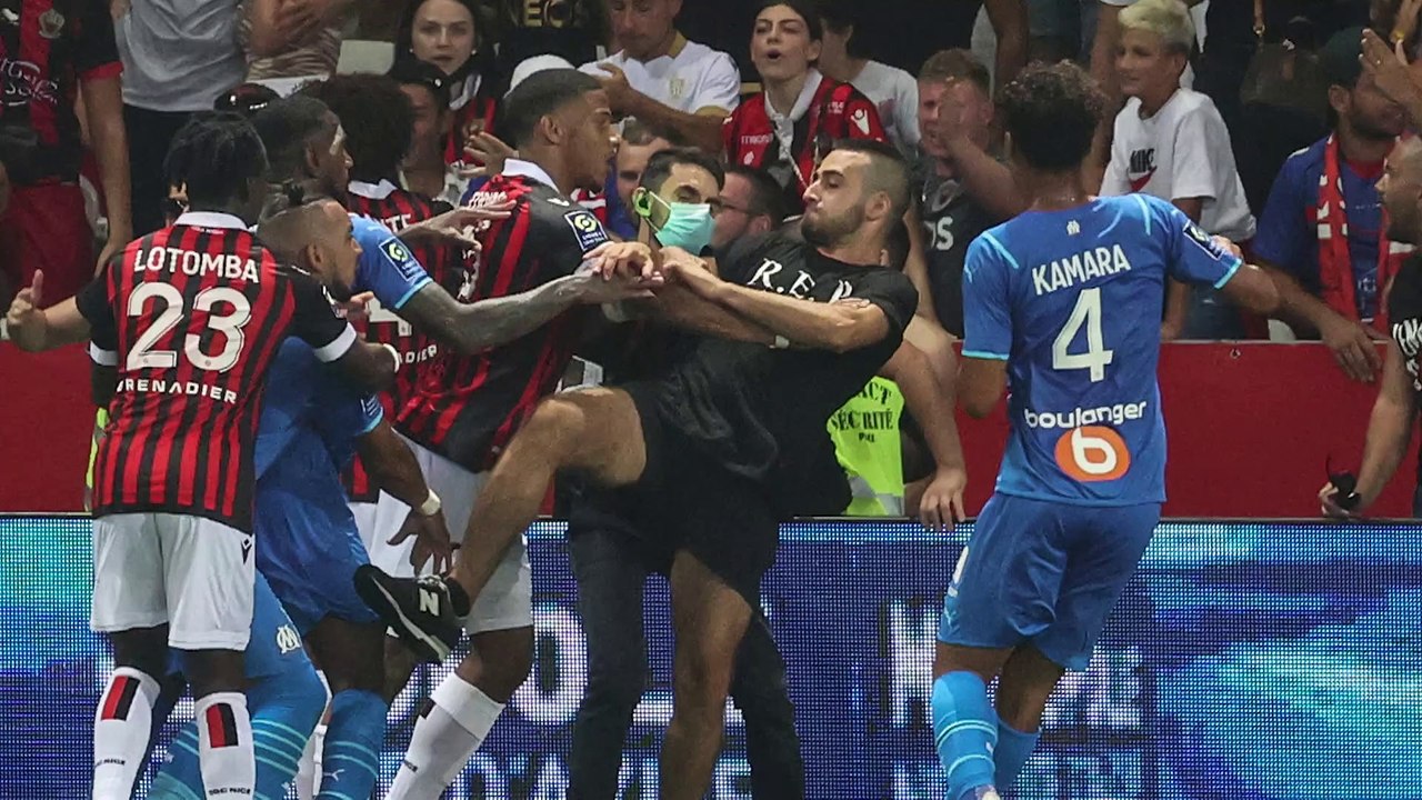 Kung-fu statt fußball: klassiker nizza - marseille endet im chaos