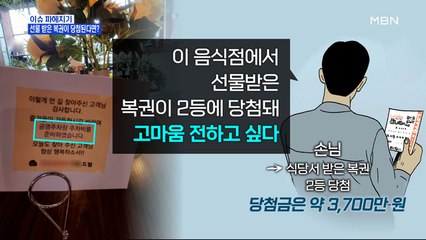 MBN 뉴스파이터-선물받은 복권이 당첨된다면?…회식비 쏜 손님