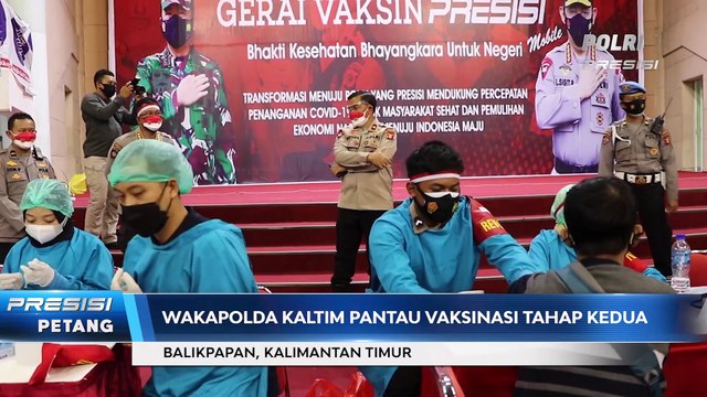 Wakapolda Kaltim Tinjau Pelaksanaan Vaksinasi Merdeka Tahap II