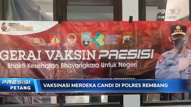 Percepat Herd Immunity, Polsek Pancur Polres Rembang Gelar Vaksinasi Merdeka Candi