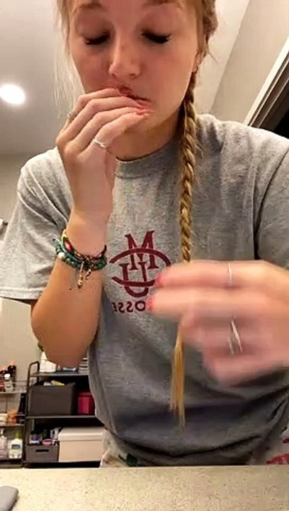 Kitten Chews Through Braid Completely