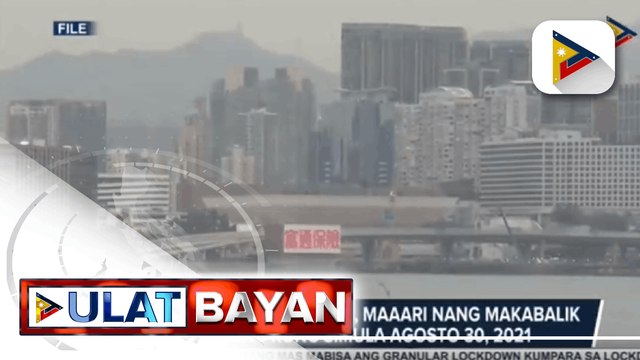 Fully vaccinated OFWs, maaari nang makabalik sa Hong Kong simula Agosto 30, 2021