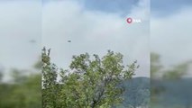 Kazdağları'ndaki yangına 7 helikopter bir uçakla müdahale ediliyor