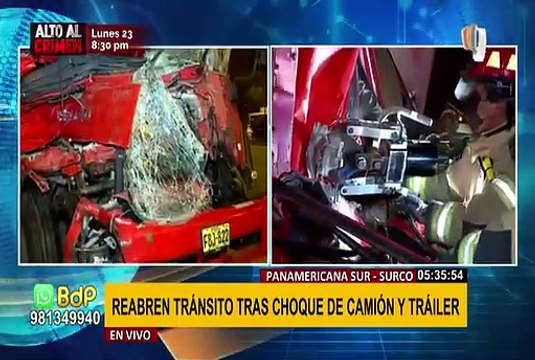 Surco: accidente entre camión y tráiler deja a una persona fallecida