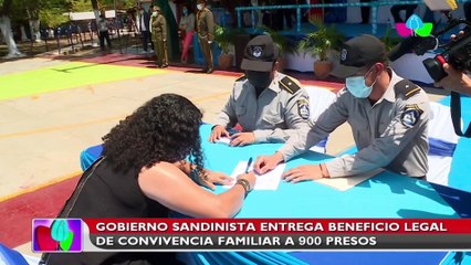 Gobierno de Nicaragua entregó el beneficio de convivencia familiar a 900 presos