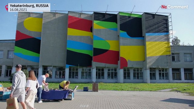 Russie : la ville d'Ekaterinbourg se transforme en galerie d'art