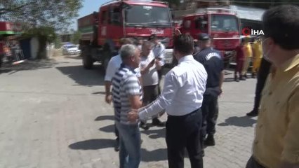 Başkan Yücel Yılmaz yangın bölgesinde