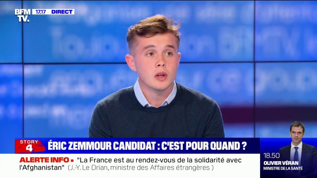 Stanislas Rigault (Génération Z): On met tout en place pour [qu'Eric Zemmour] puisse se présenter dans de bonnes conditions