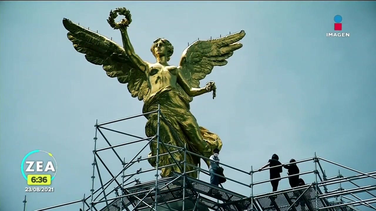 Así avanza la rehabilitación del Ángel de la Independencia tras daño el 19S