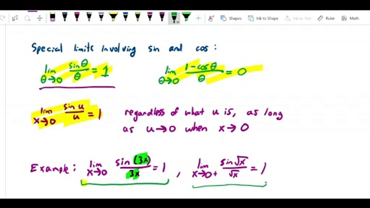 One sided limits - sin theta over theta limits