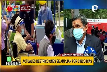 Minsa: actuales restricciones se ampliarán por cinco días y luego se anunciarán nuevas medidas