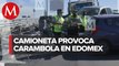 Choque múltiple en la carretera México-Pachuca